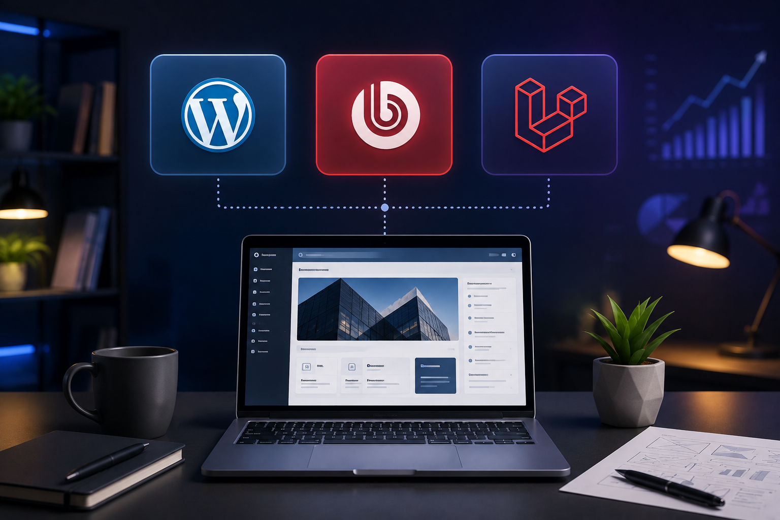 Как выбрать CMS для сайта — сравнение WordPress, 1С-Битрикс и Laravel